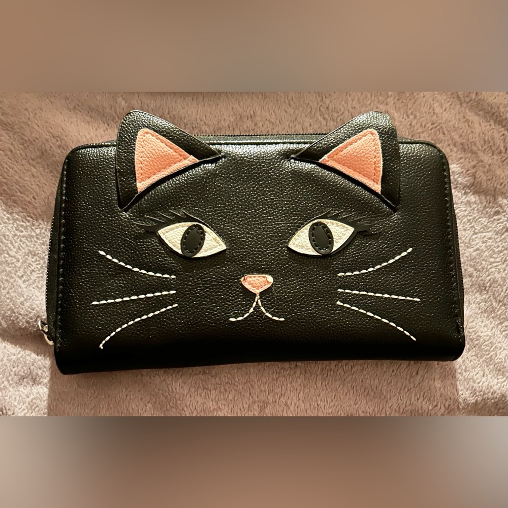NEW Black Cat Face Wallet